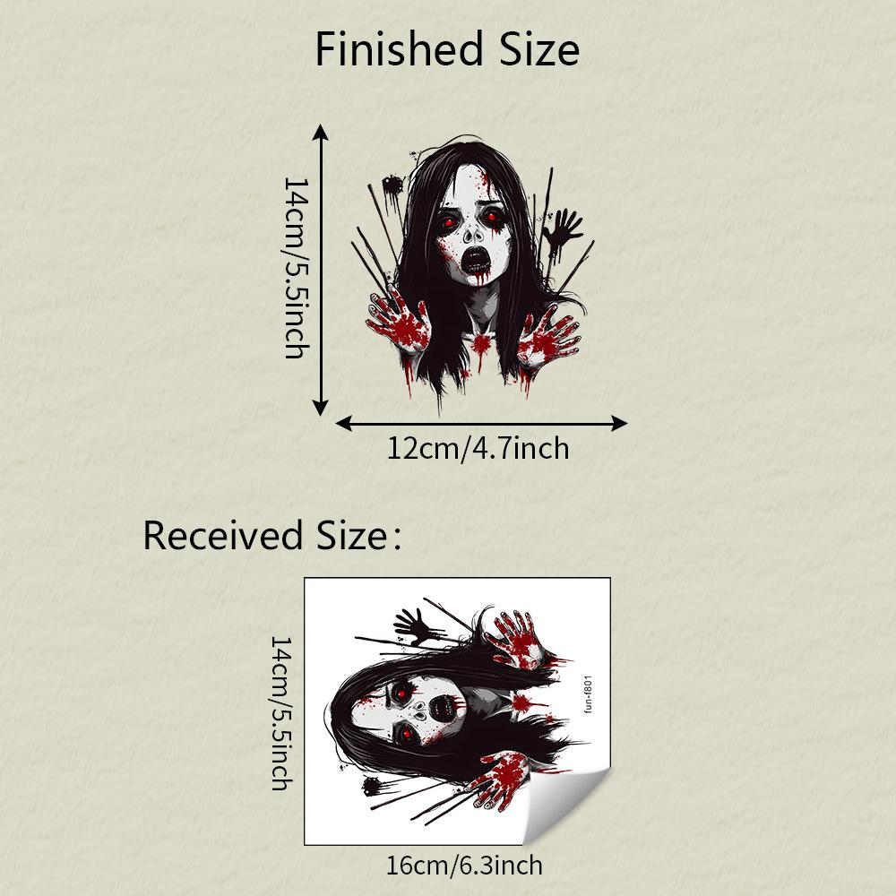 

Хэллоуин Ужасы Зомби Отпечаток Ладони Автомобильные Наклейки Праздничная Атмосфера Украшение Автомобильные Наклейки