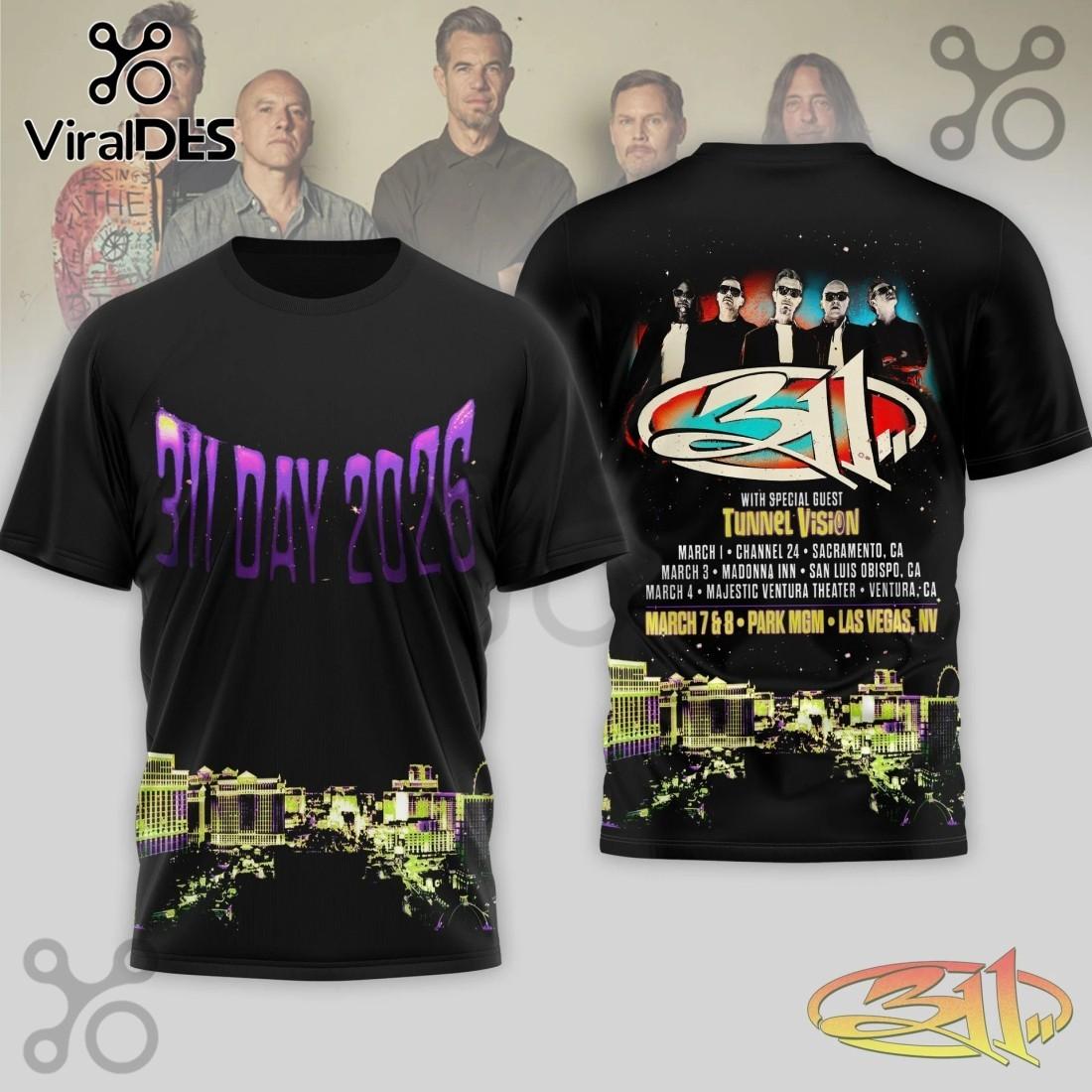Hot 311 Day 2026 Tour 3D T-Shirt All Size T-Shirt N05.317 XXXXL