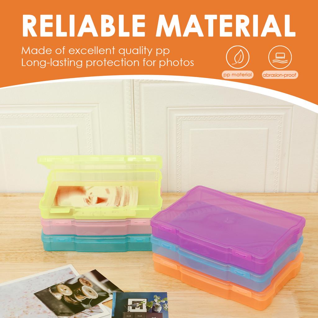 Foto Aufbewahrungsbox mit 6 Innenbehältern Klar Staubschutz Bilder Grußkarte Kunst Postkarten Etikett Aufbewahrungskoffer