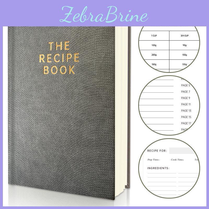 A5 Recipe Waterproof Cloth Texture Diary Hardcover Notebook For Kitchen Cooking Logs