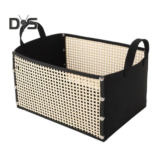 

Корзина для хранения из бамбука ручной работы, большая вместимость, многоцелевой складной дизайн, корзина для белья с ручкой