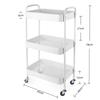 Ufriandz Rolling Kitchen Storage Cart Stylish Steel Mesh Easy Assembly 3-Tier - Design, Panel,