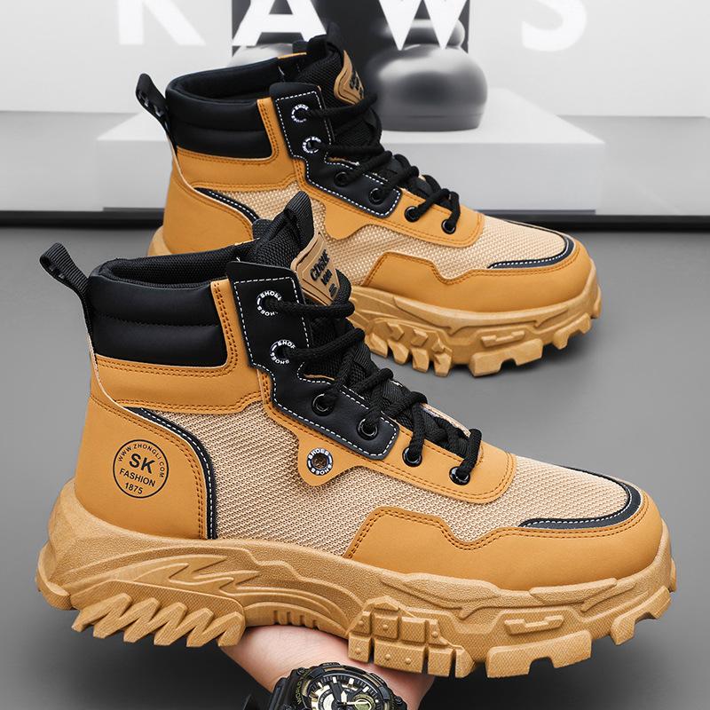 Labor Insurance Shoes Waterproof Welder Outdoor Rhubarb Autumn Mountaineering Martin Shoes