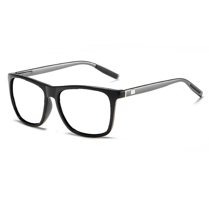 Modische quadratische Brille Herren Damen Aluminium-Magnesium Korrektionsbrille 0 -0,5 -1,0 -2,0 Bis -6,0