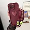 Applicable to iPhone16Promax three-dimensional love mobile phone case Apple 15/13 simple and trendy 12/11 fresh 7P/X