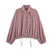 Womens Plaid Oversized Coat Casual Chic Outerwear Loose Fit Stand Collar Long Sleeve