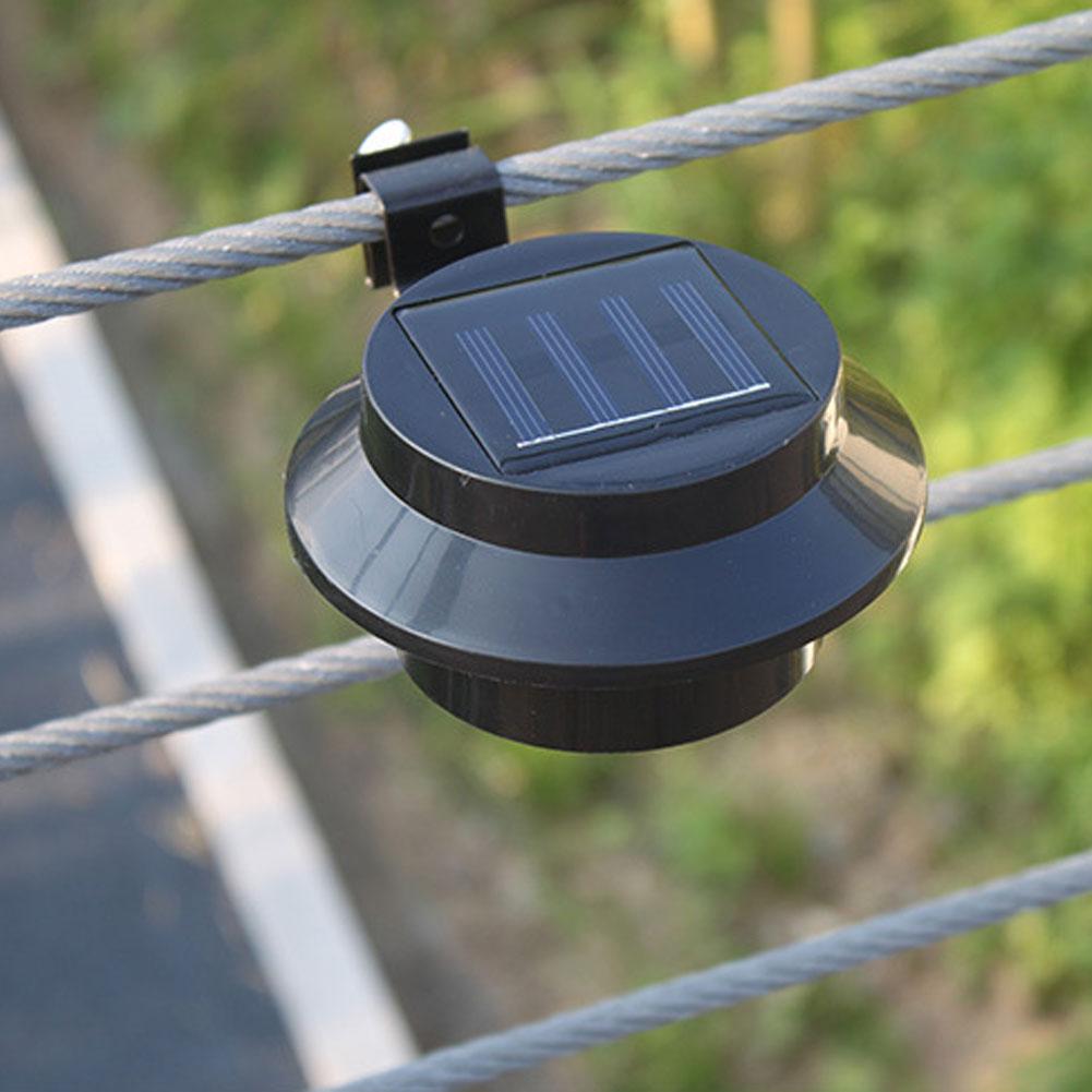 Außen Solar Landschaft Zaun Hof 3LED Lampe Wasserdicht Garten Rasen Nachtlicht