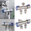 1 In 2 Out Faucet Garden Irrigation Waterstop Valve Water Shunt Dual Control Watertap Toilet Shower Valve Bathroom Accessories