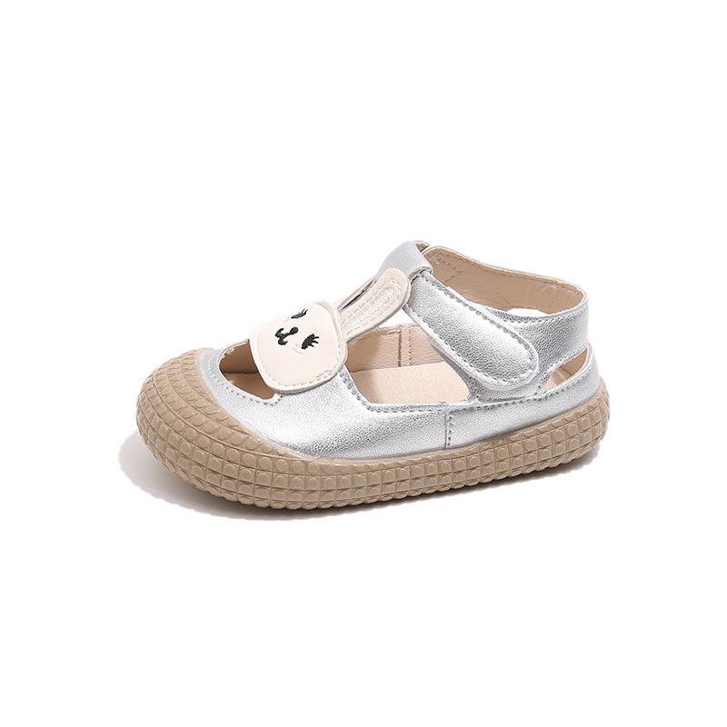 Kinder Sandalen Zehen geschlossen Niedlicher Hase Mädchen Strandschuhe Ausgehöhlt 2025 Sommer Neu Kinder Prinzessin Schuhe T-Riemen Weiche Sohle