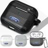 For Airpods 1/2/3/4/Pro Carbon Fiber Texture Earphone Case Bluetooth Headset Protect Shell For Ford Mustang Fiesta F150 Sticker