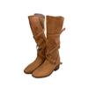 Really soft leather~ Mailladne heightening boots women's 2025 autumn and winter new pleated stacking boots tall boots
