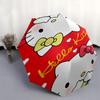 Hello Kitty,Bow Automatic Folding Umbrella-Simple 8-Rib Design, Bright Cartoon Pattern, Durable Iron Frame, Suitable For Travel, Outdoor, Be