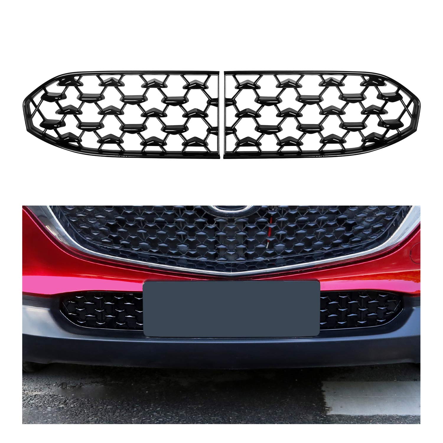 

Front Grille for Mazda Specification ABS Chrome Easy Design LFOTPPImproved CX-30 (Japanese Compatible), Material, Plated, Installation, чёрный