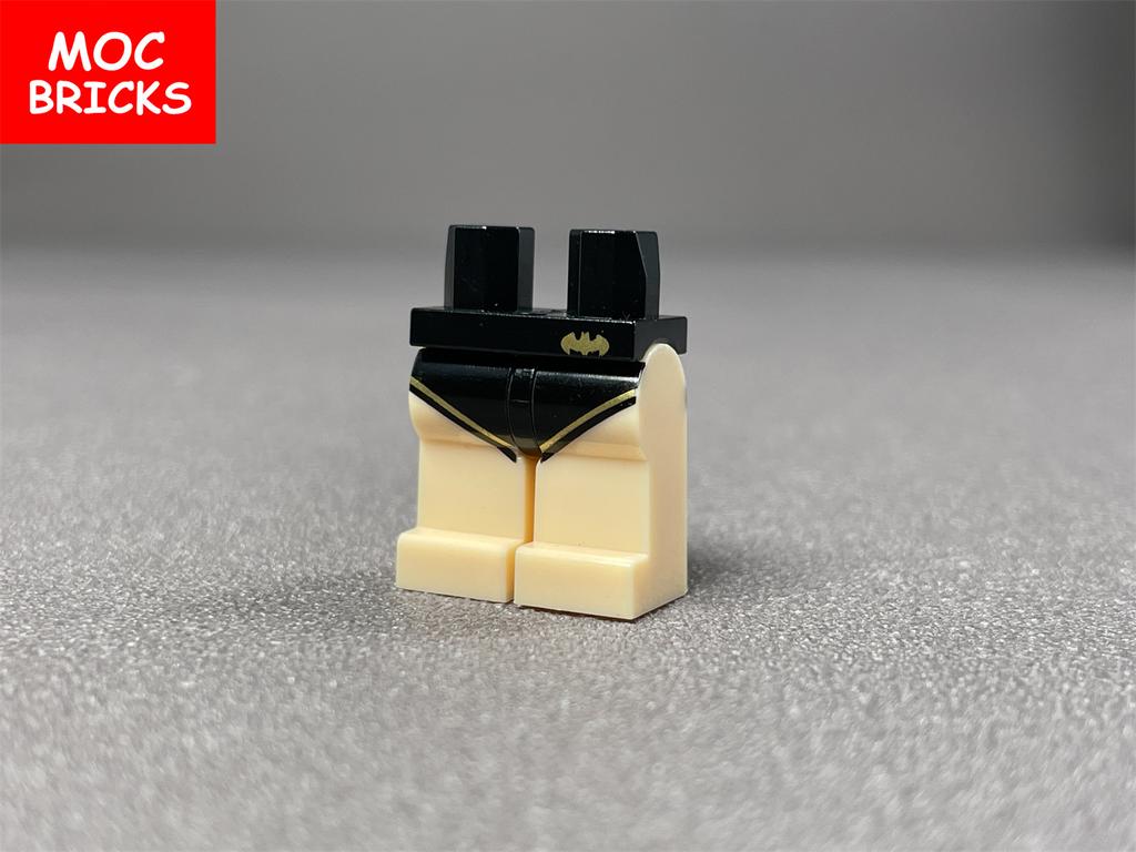 8pcs MOC Bricks Beach Shorts Muscle Men Pants For 4.5cm Figure Accessory Assembled Building Blocks Toy Kids Plastic Dolls