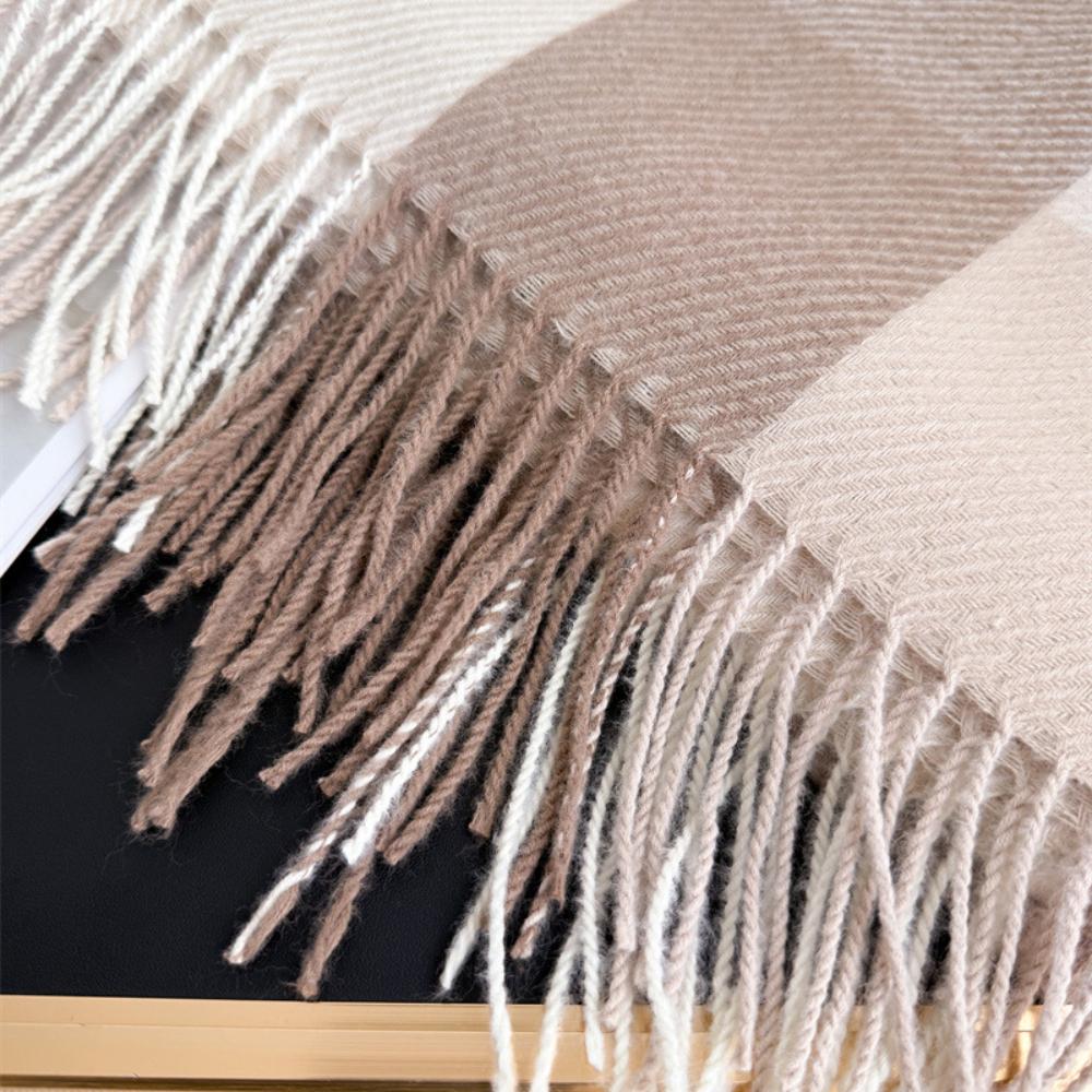 Nový Imitace Kašmíru Kostkovaný Teplý Šál Šátek Podzimní a Zimní Móda Šátek s Třásněmi Ženy