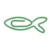 Fish Shaped Fish Shaped Office Paper Clips Plastic-coated Metal Dark Blue Cute Office Paper Clips Prevent Slip Portable
