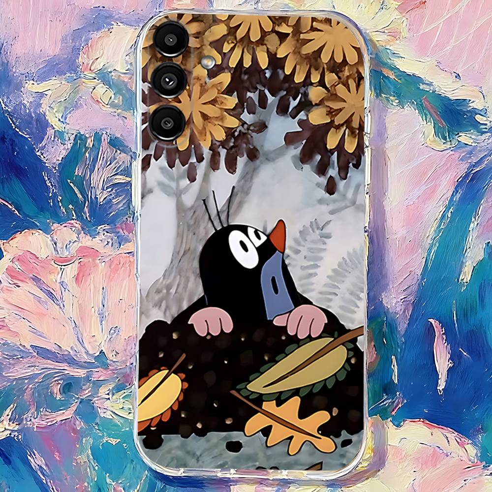 Cartoon cute Little M-Mole Phone Case For Samsung S30,S25,S24,S23,S21,S22,S20,S10,5G,FE,lite,PIus,Ultra Transparent Cover