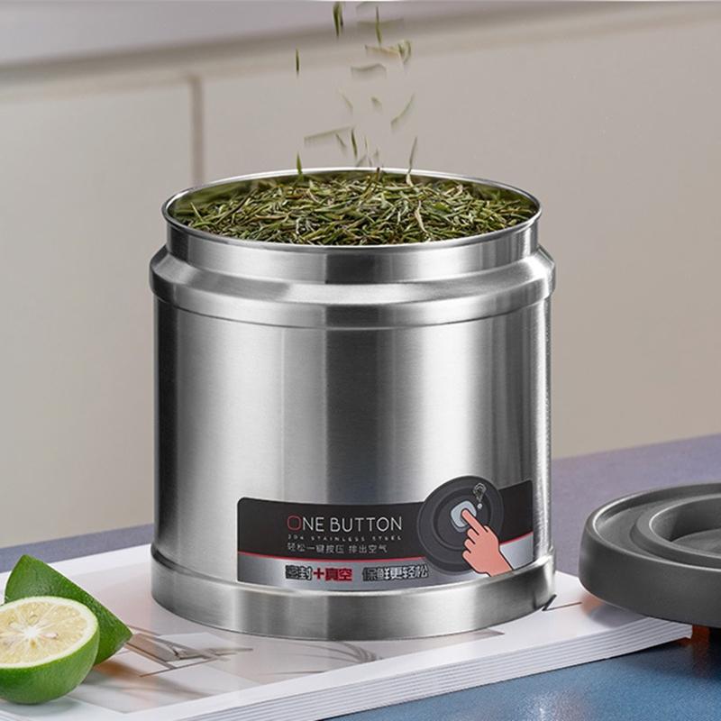 Stainless Steel Container Airtight Coffee Canister for The Kitchen Coffee Ground Grains Jar for Tea Coffee Sugar Storage