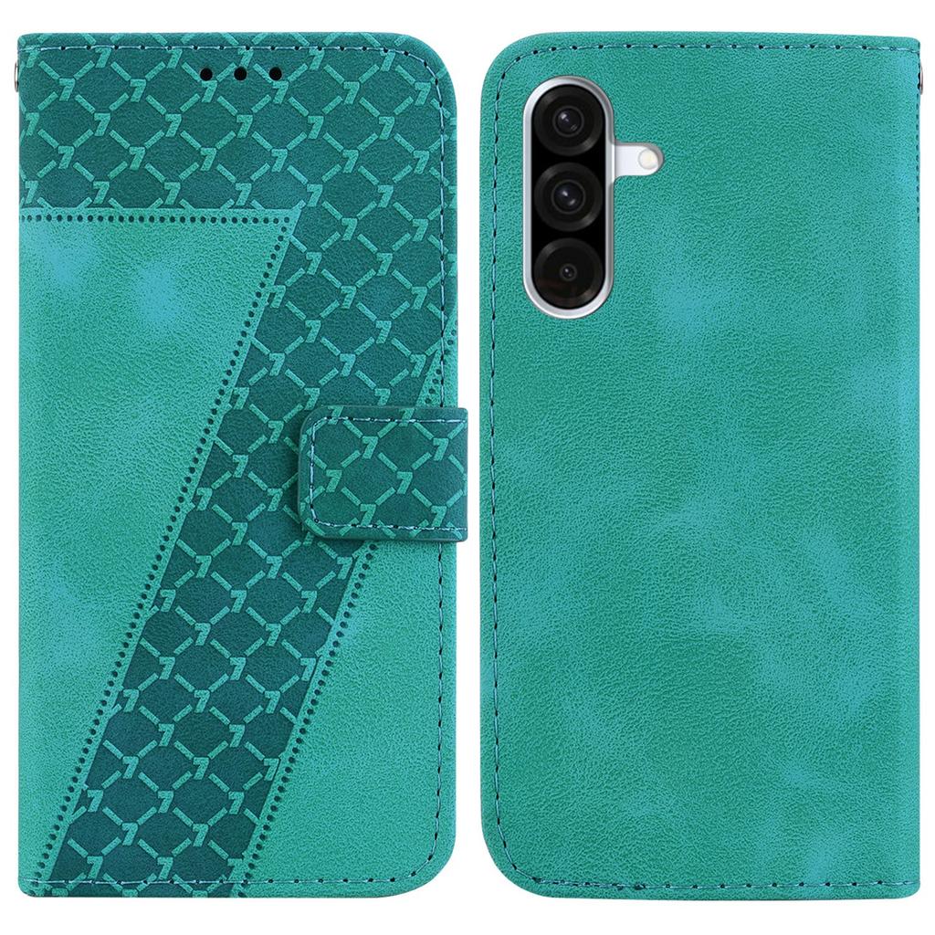 For Samsung Galaxy A56 5G/A36 5G Stand Case 7-Shaped Pattern Imprint Leather Phone Cover