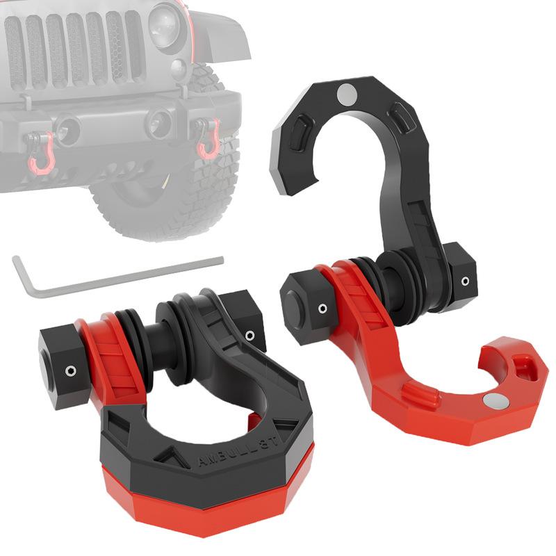 8Ton 3/4" D Tow Hook for 4WD Off-Road Towing Winch Rope Arcticsun Metal 1 Year Warranty