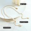 Retro Design Necklace: Titanium Steel with French Freshwater Pearl & Adjustable Tassel Pendant, Non-fading.