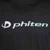 Phiten Volleyball Short Sleeve T-Shirt with Glitter Gradient, Black/Blue, Size L, Men's and Women's, 3125JG66810