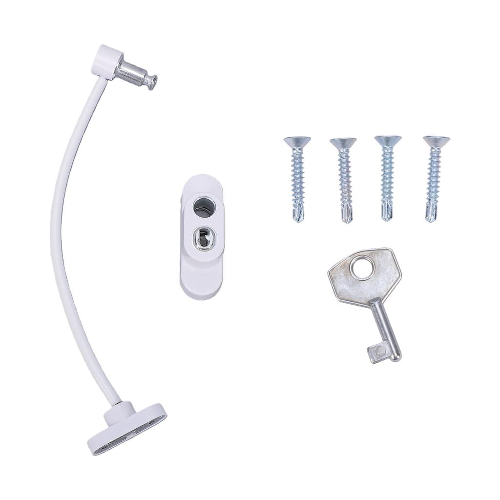 4 Pcs Window Restrictor Locks Zinc Alloy Door and Window Opening Restrictor with Keys Prevent Children Falling
