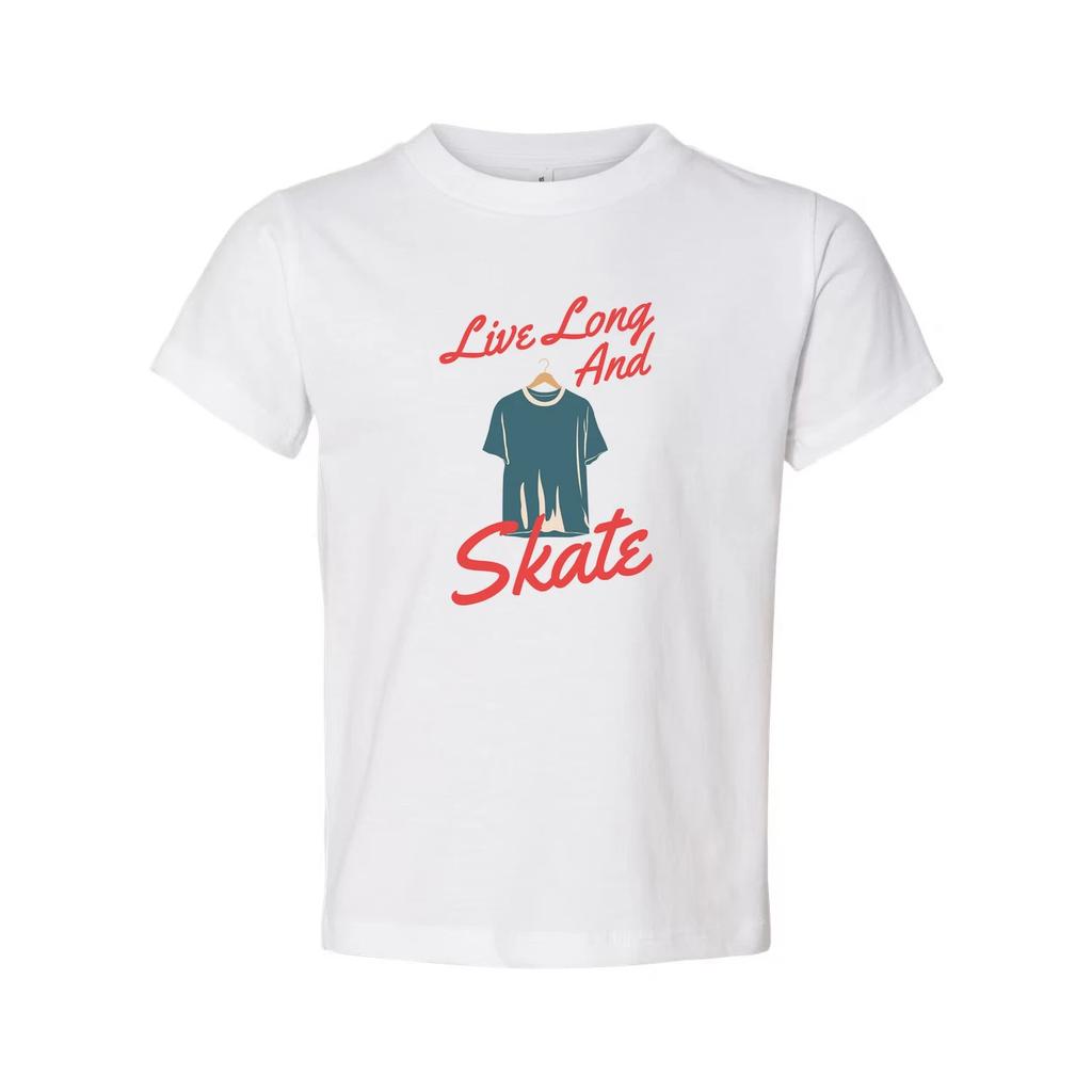 Live Long And Skate Graphic Tee Featuring Skateboarding Theme For Unisex Adults