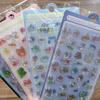 4-Pack Adorable BONBON DROP Transparent Cartoon Stickers - Sparkly Embellishments for Notebooks BulingBulingStickers Store