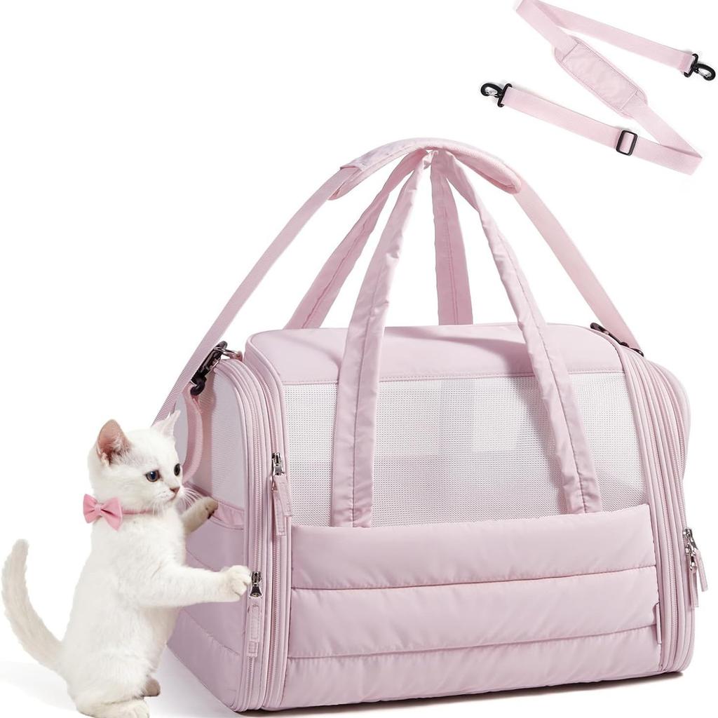 Borsa Trasportino Morbida Pieghevole Traspirante per Gatti Cani Borsa da Viaggio Portatile Borsa a Mano per Gatti Cani Piccoli Passeggiate all'Aperto Escursionismo