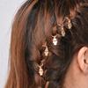 5/10Pcs Punk Women Hip-Hop Braid Hand Cross Shell Leaf Ring Hair Clips Accessory