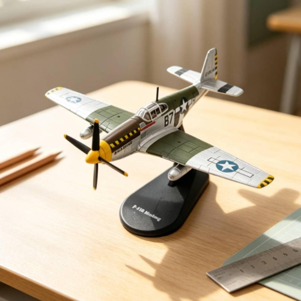 P-51B Aviation Legend Model Alloy with Display Stand