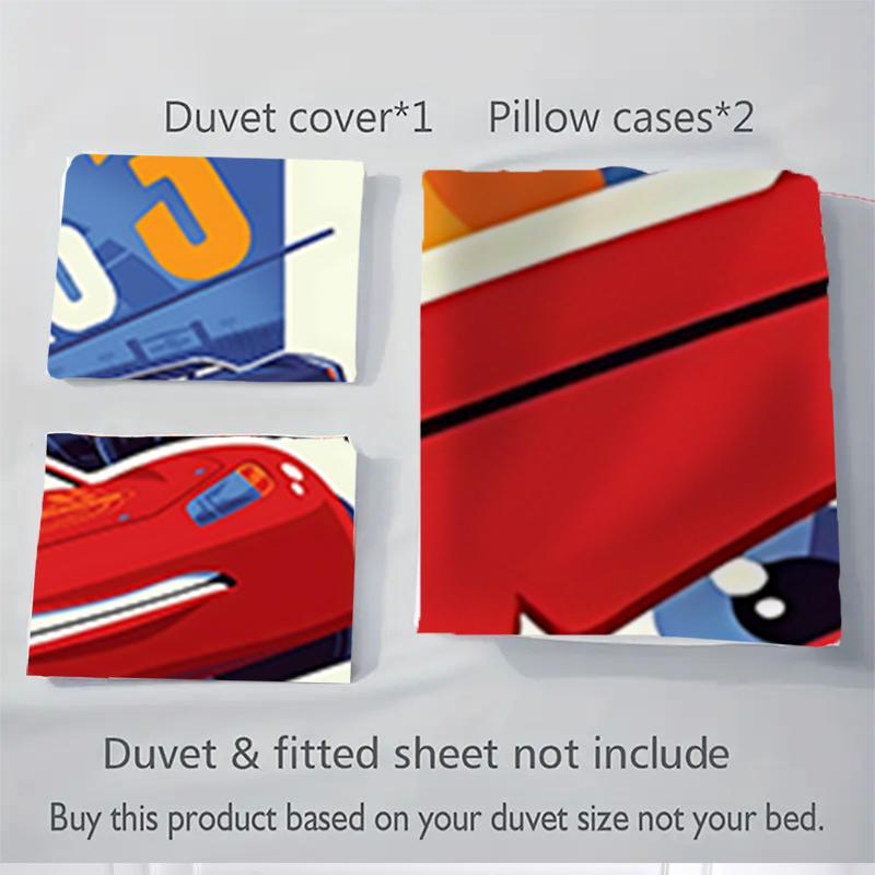 3Pcs Mcqueen'S Race Bedding Sets For All Sizes New 3D Printed Bed Cover Comforter Duvet Cover Pillowcase Bedroom Decoration