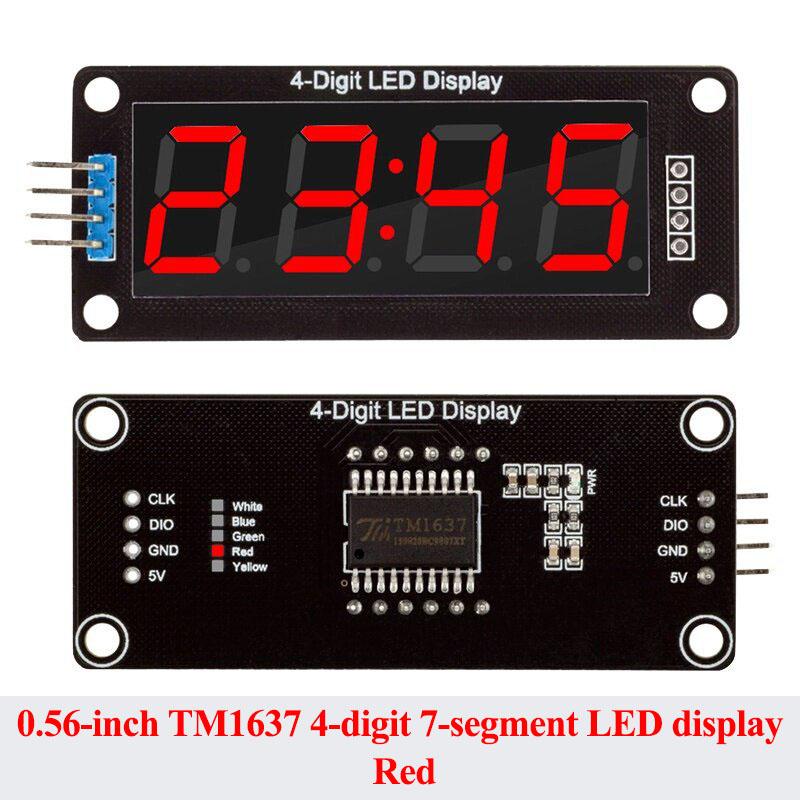 2~50 Pièces TM1637 0,56 Pouce 4 Chiffres 7 Segments Tube Numérique LED Module d'Affichage Avec Point d'Horloge Pour Projet d'Horloge Électronique Arduino