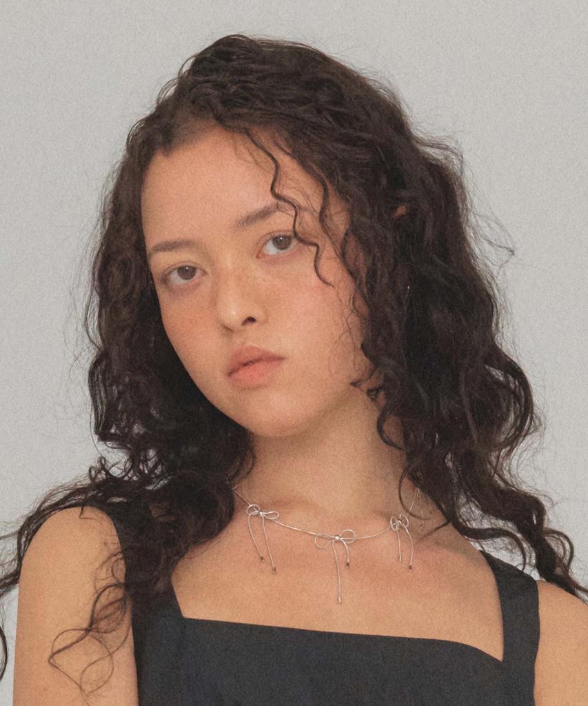 Lotsyou Ribbons Bon Chain Necklace Silver