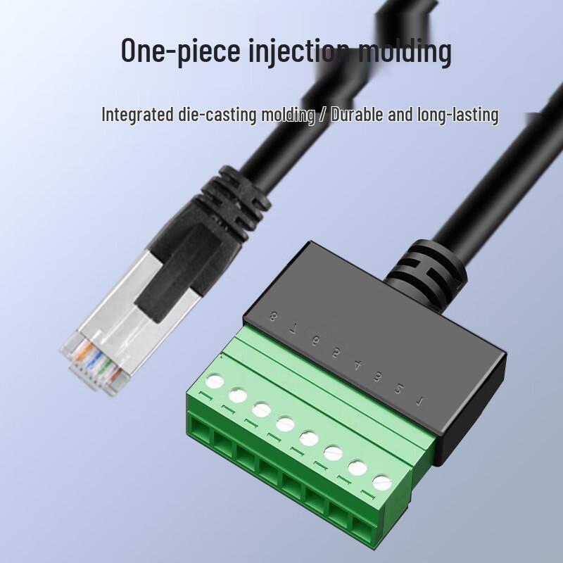 Solderless RJ45 To 8-Pin Terminal Network Extension Cable