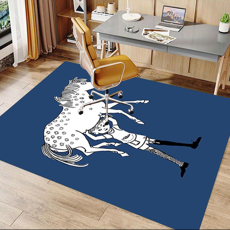 1PC Horse Flower Extra Large Non Slip Floor carpet, Office, family, bedroom, Studio Large Area Rug Indoor Rugs