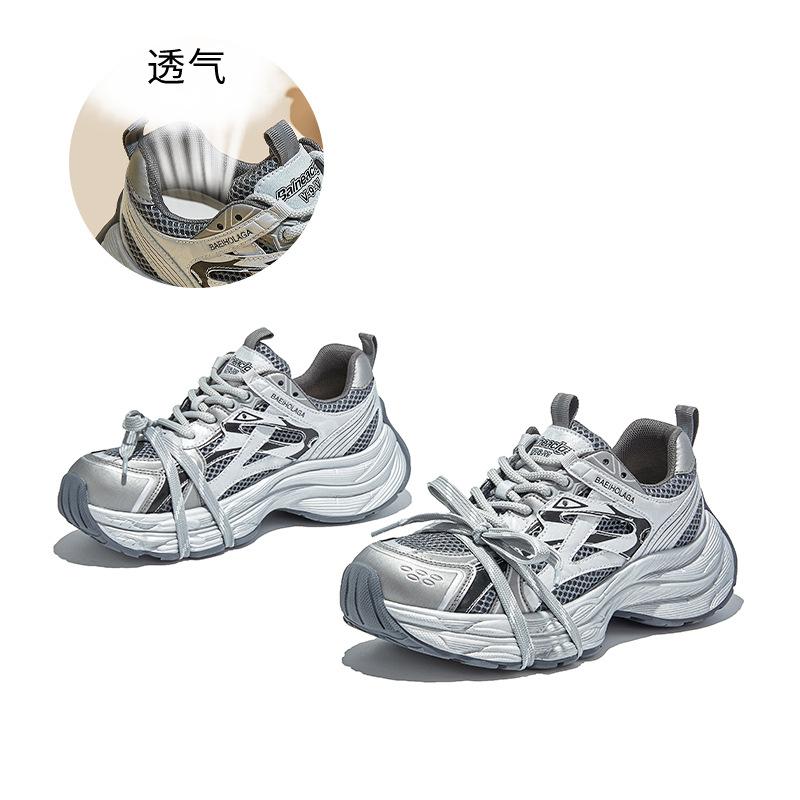 Absorbent Film-soled Dad Shoes 2025 Autumn New Shoes Women's Shoes Versatile Casual Heightening Shoes Platform Running Sneakers
