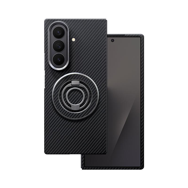 Applicable To Samsung Zfold7 Kevlar Mobile Phone Case Carbon Fiber Fold7 Magnetic Mobile Phone Case Anti-drop Protective Case