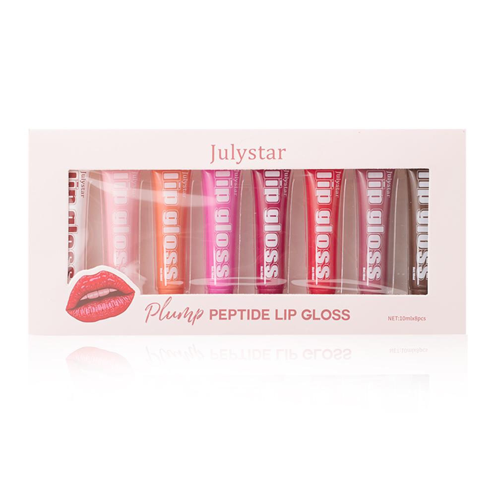 JULYSTAR Fruit-flavored Moisturizing Lip Oil Set Of 8, Moisturizing, Long-lasting, Moisturizing, And Transparent.