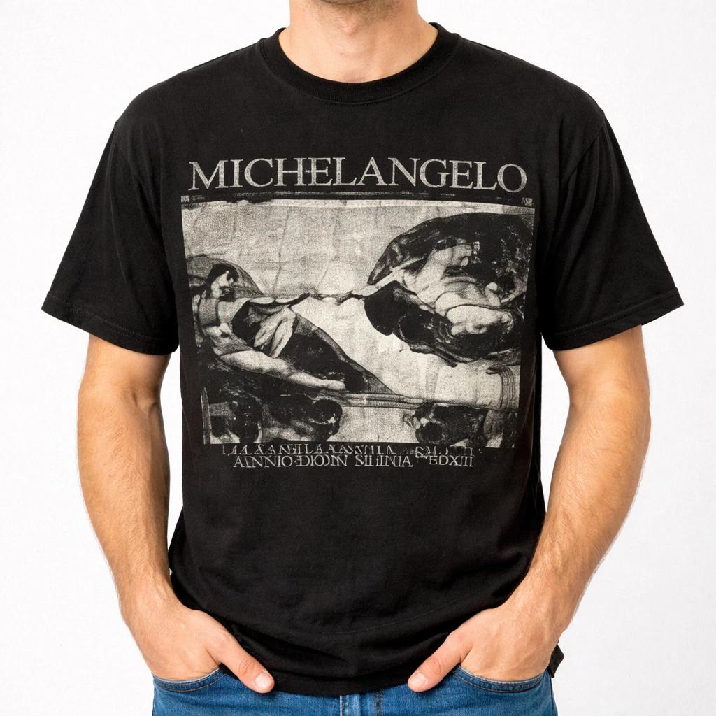 Vintage 90s Michelangelo Sistine Chapel Art Graphic Tee Unisex S-3XL XXXXL