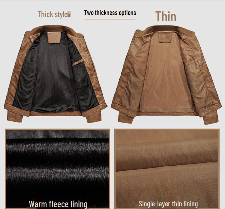 2022 Spring/Autumn Men's PU Leather Jacket - Youth Korean Style, Casual & Trendy