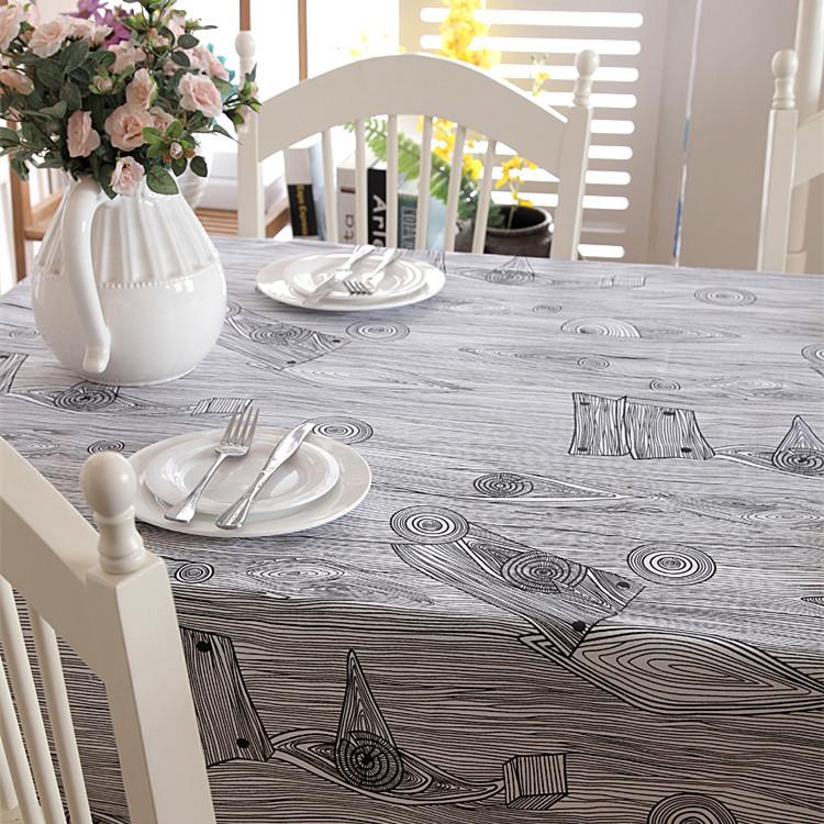 Rural Wood Strips Table Cloth Dinner Rectangular Grey Antiderapant Tablecloth Home Kitchen Tischdecke Decor Desk Table Covers