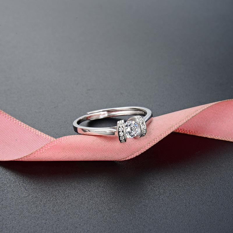 Lindon Classic 925 Inel cu zirconiu din argint Sterling Bijuterii pentru dama Cadou pentru petrecere de nuntă