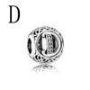 2022 New Openwork A -Z Letter Charm Diy Fine Beads Fit Original Fashion Charms Silver 925 Bracelet Jewelry For Women Men D009
