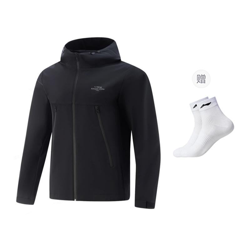 Li Ning Fitness Series Trench Coat Men's Black AFDV451-6