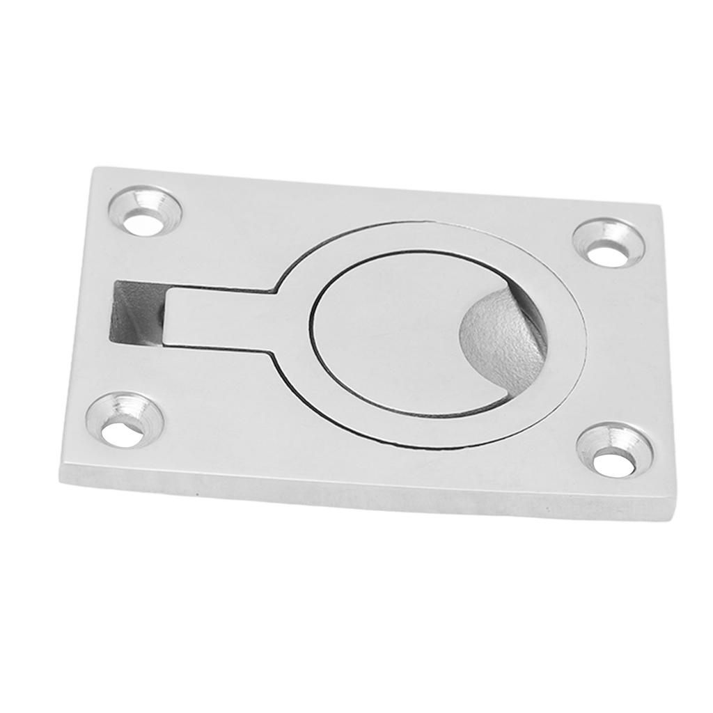 4 Pcs 63x44mm Square Flush Pull Ring Handles 316 Stainless Steel Hidden Recessed Hatch Locker Cabinet Handle