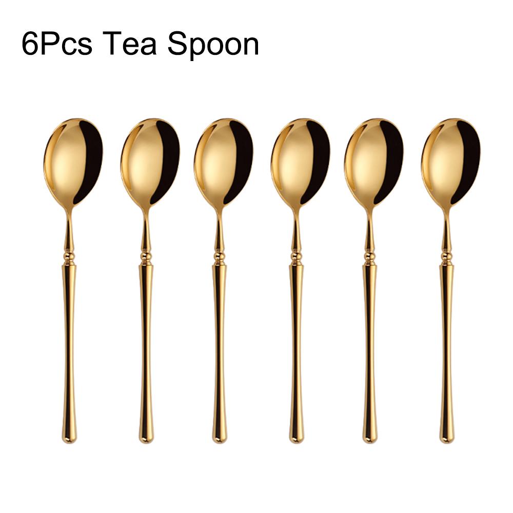 6/16/24/30Pcs Gold Tableware Stainless Steel 304 Cutlery Set Mirror Dinnerware Wedding Gift Hotel Home Dinner Party Flatware