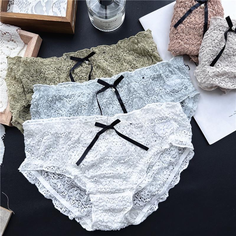 Clearance Ice Silk Lace Low-Rise Women's Panties