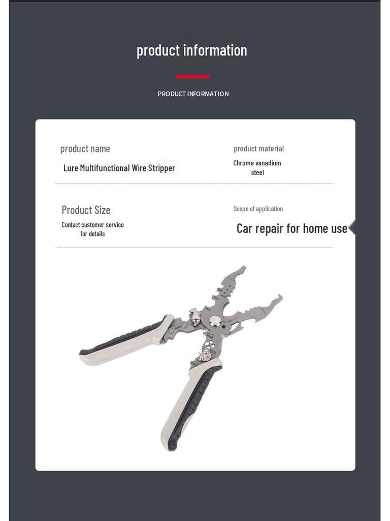 Electrician's Multifunctional Wire Stripper & Separator - Industrial Grade Pointed Nose Pliers.